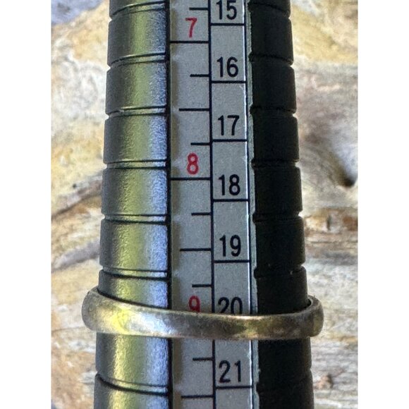 Vintage Sterling Silver Ring With Black Onyx Gemstone And Marcasite Accents 8.85 - Picture 9 of 9